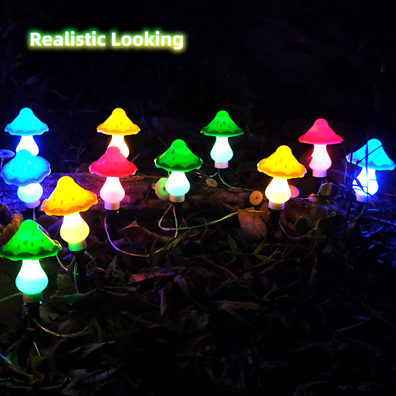 12 Mushroom String Light - Umbrella Edge