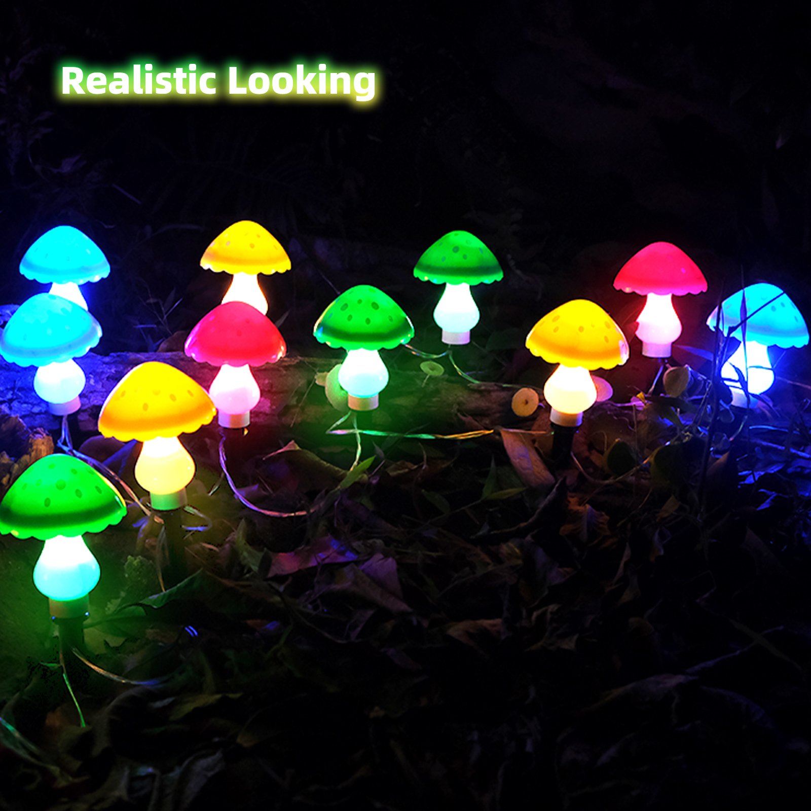 12 Mushroom String Light - Flower Edge