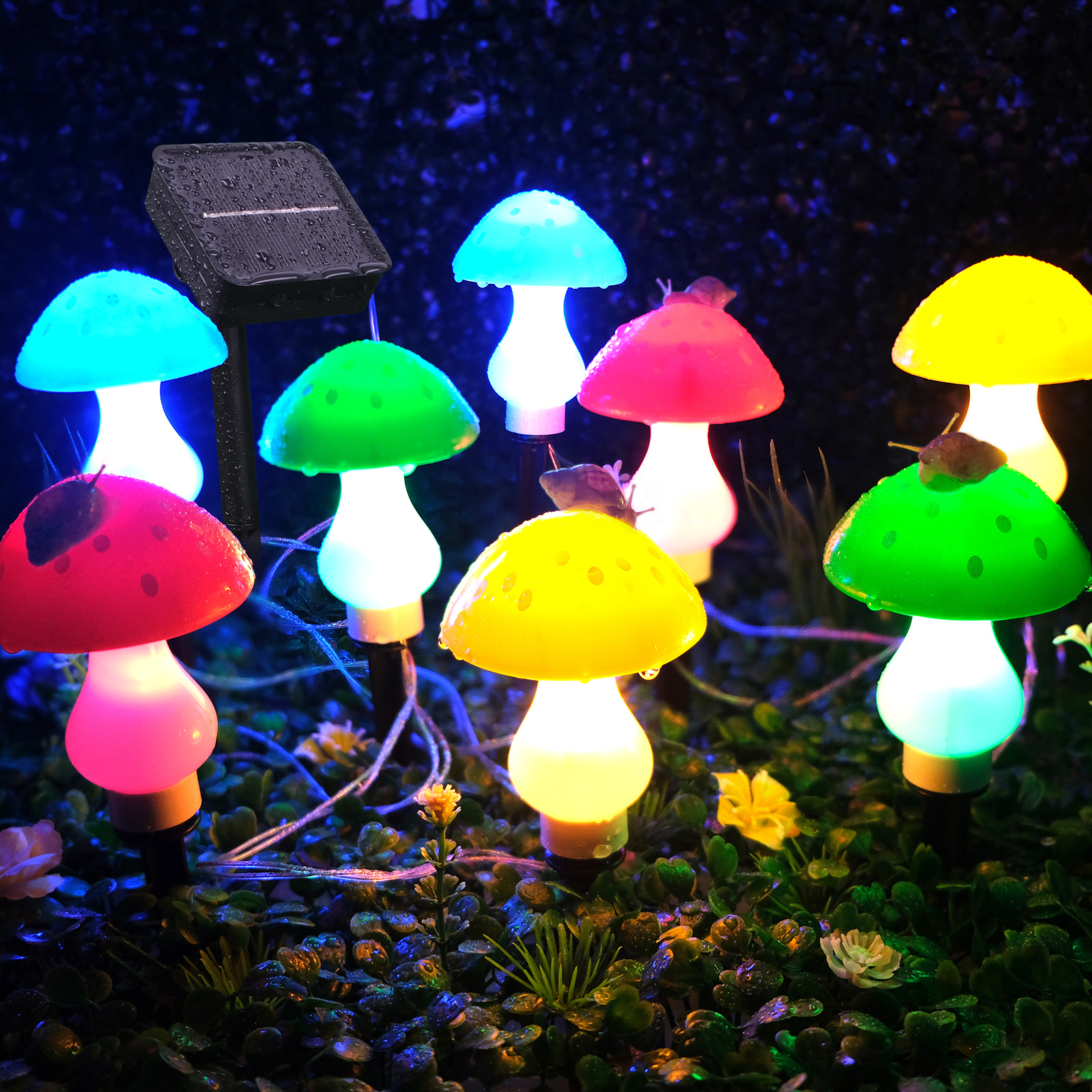 8 Mushroom String Light - Round Edge